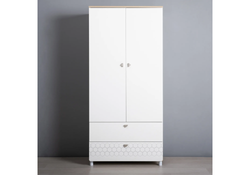 Шкаф Эльга белый шагрень / дуб белый exclusive