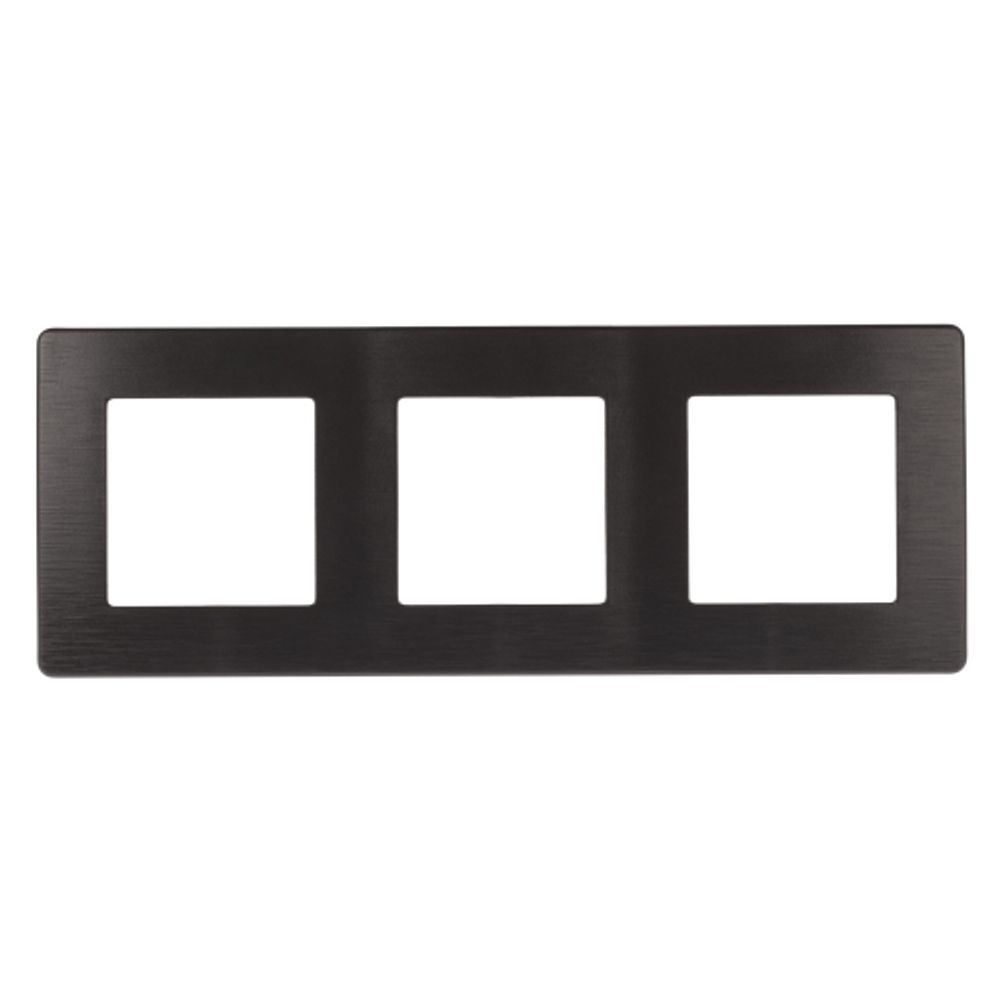 Рамка для розеток и выключателей ЭРА Серия 12 12-5103-05 на 3 поста, Сатин, антрацит