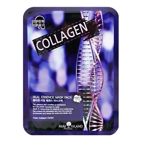 Тканевая маска с Коллагеном May Island Collagen Real Essence Mask Pack 5шт