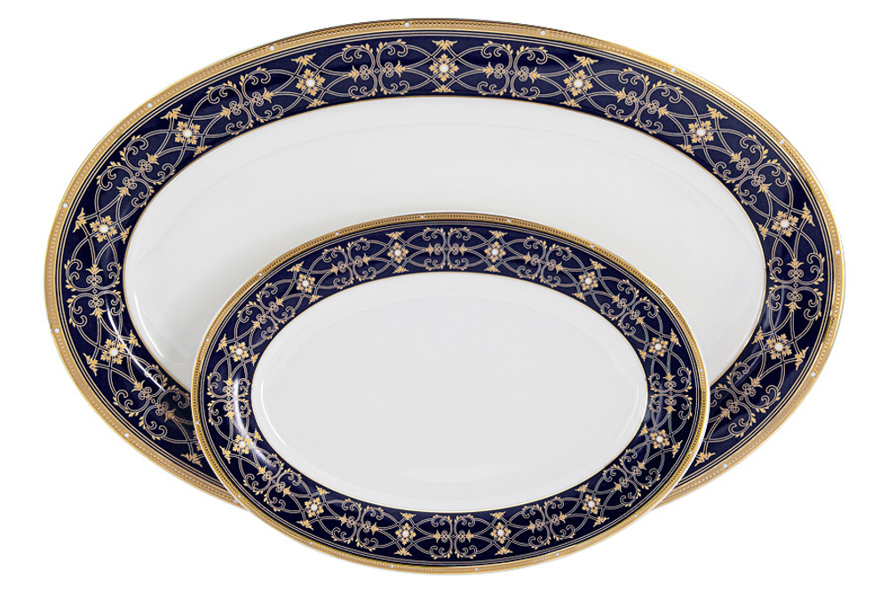 Обеденный сервиз 50 предметов на 12 персон Anna Lafarg Emily Офелия кобальт
