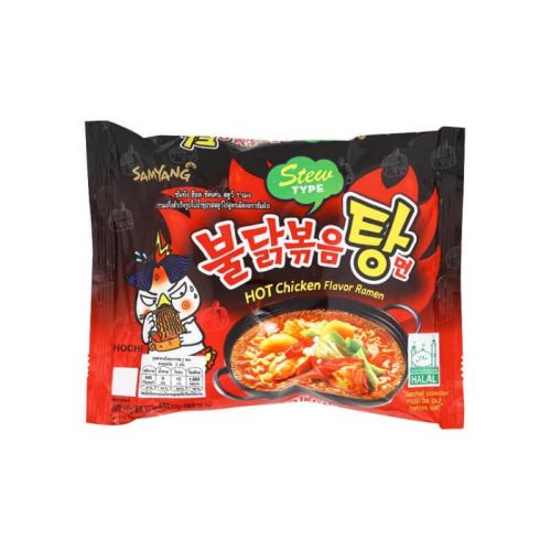 Лапша Samyang Острая курица и Тушеное мясо 145 г