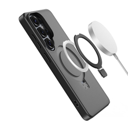 Чехол черный с MagSafe для Samsung Galaxy S26 Ultra, серия Yind Series Case от Dux Ducis (версия с магнитной откидной подставкой)