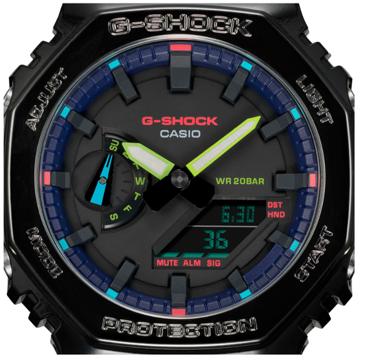 электронные часы японского бренда Casio G-CLASSIC модель GA-2100RGB-1A