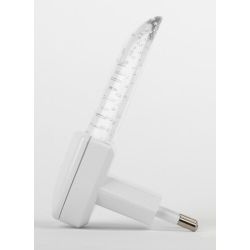 Ночник - светильник светодиодный ЭРА NN-619-LS-W в розетку с датчиком освещенности белый