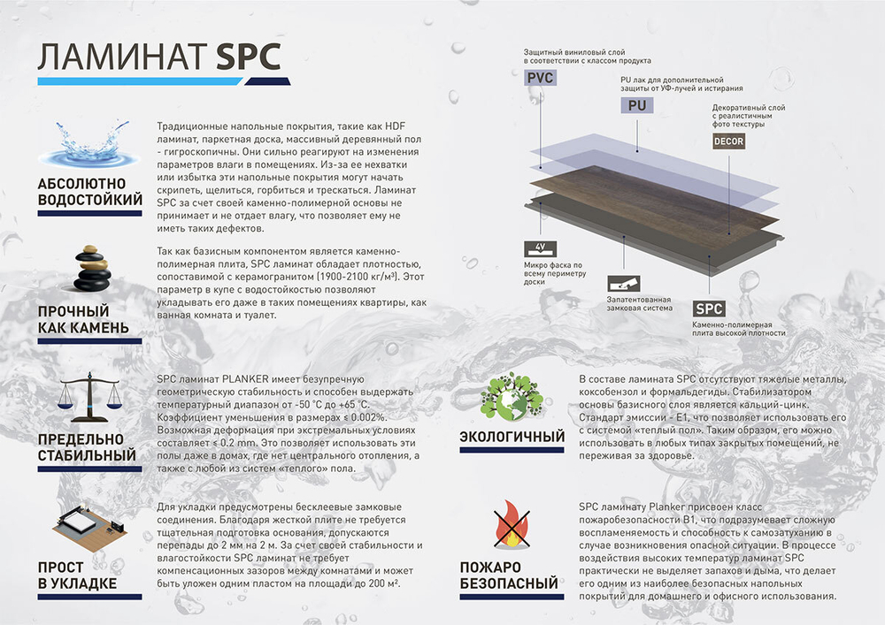 Кварцвиниловая плитка Planker Exceed 6010