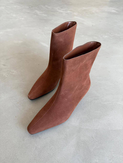 Ботильоны женские натуральная кожа артикул 162 цвет "рыжий"