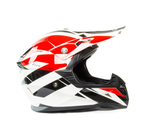 Шлем мото кроссовый HIZER 915 №9 (L) white/red/black