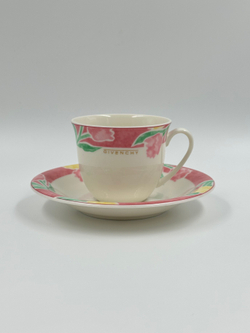 Чайная пара с розовой каймой Givenchy by Yamaka