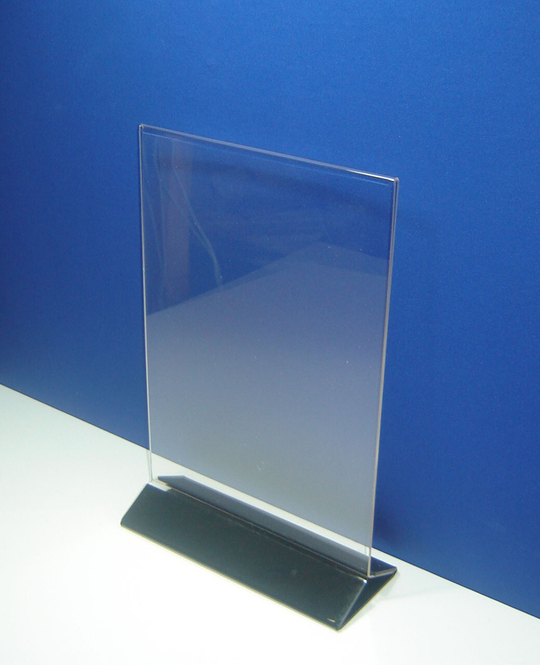 Менюхолдер тейбл тент А4 вертикальный полистирол 2мм черн