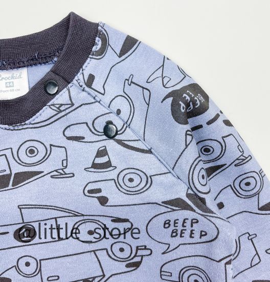 Лонгслив хлопковый "Быстрые машинки"