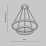 Люстра подвесная светодиодная Maytoni Rim MOD058PL-L55BK