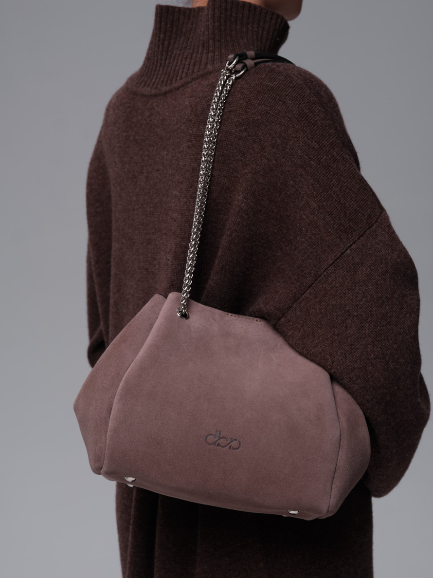 Замшевая сумка DBR 31202 капучино/велюр