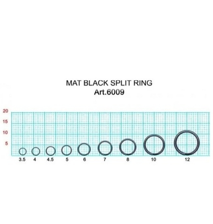 Кольцо заводное Fish Season 6009 Mat Black Split Ring