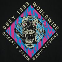  Футболка мужская Obey Dissent & Chaos Tiger артикул:165262584 - купить в магазине Дайс