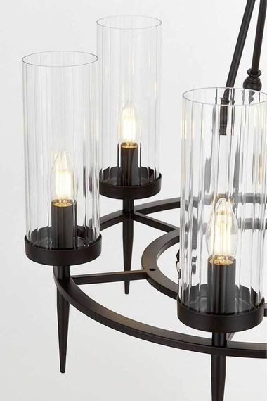 Подвесная люстра Lumina Deco Moratti LDP 8022-6 BK+PR