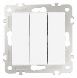 Выключатель трехклавишный без рамки Arte Milano 206 206.30-3.white