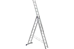Лестница трехсекционная "АЛЮМЕТ" 10-и ступенчатая алюминиевая (5310)