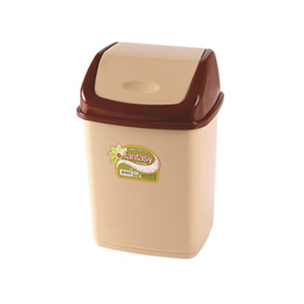 Контейнер для мусора с плавающей крышкой "Фантазия" 10л 09402 бежево-коричневый