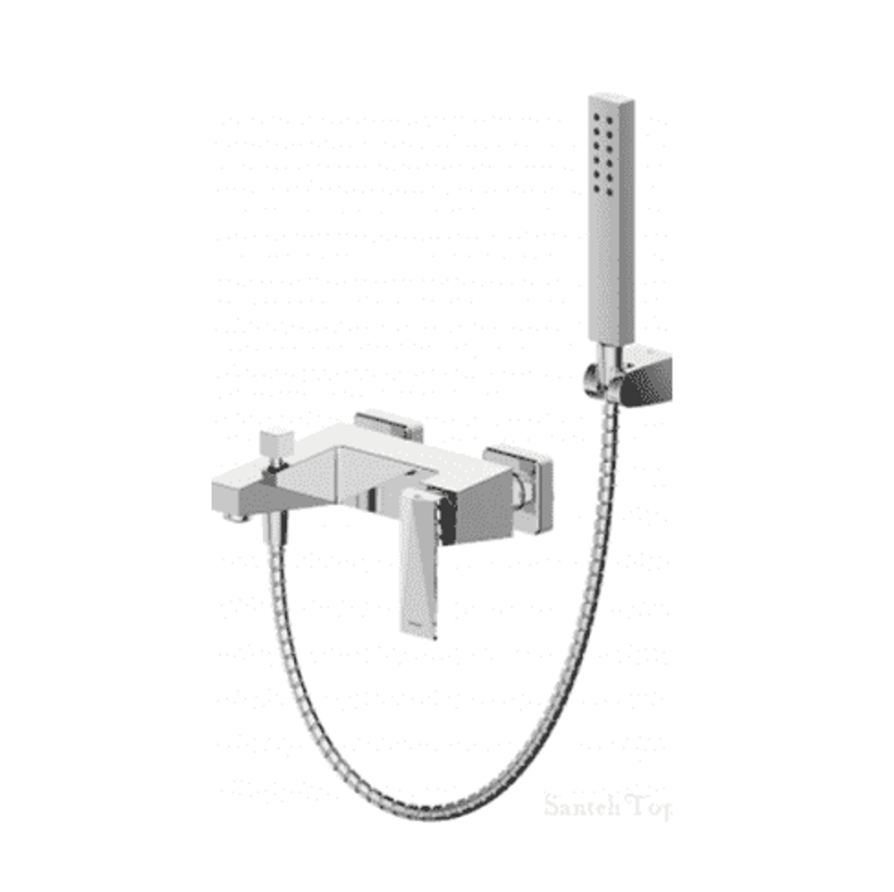 BRAVAT Iceberg F676110C-B-RUS Смеситель для ванны короткий излив с аксессуарами, хром