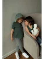 Темно-зеленая майка детская базовая