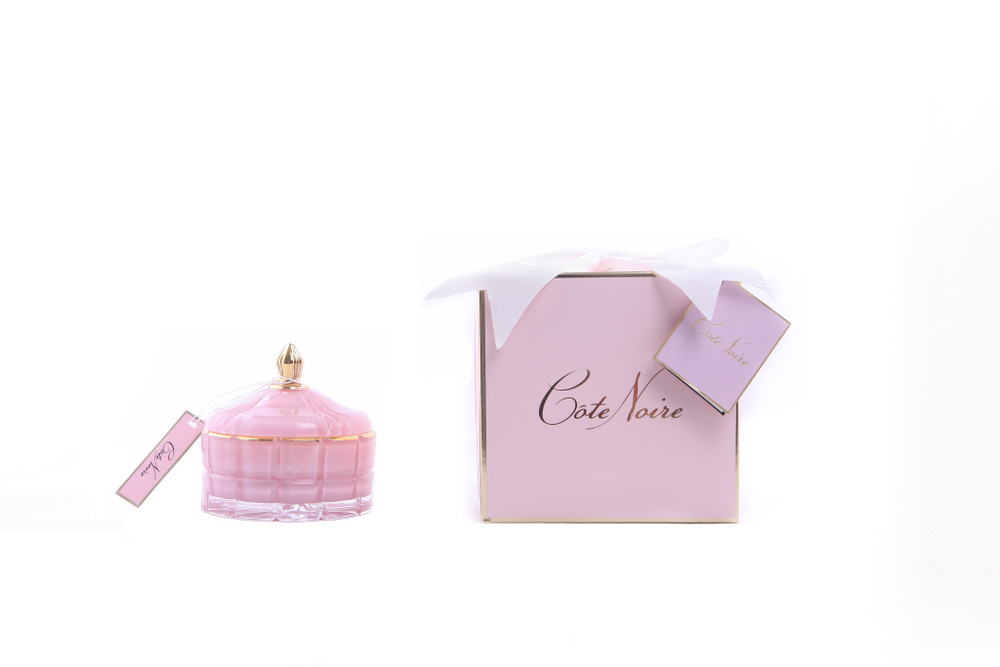 Свеча 185г в розовом стаканчике Cote Noire Pink Art Deco
