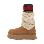 CLASSIC SWEATER LETTER CHESTNUT