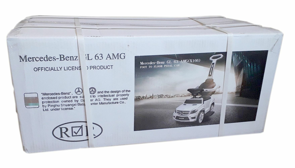 Каталка-машинка толокар Mercedes-Benz GL63 A888AA-M белая RiverToys
