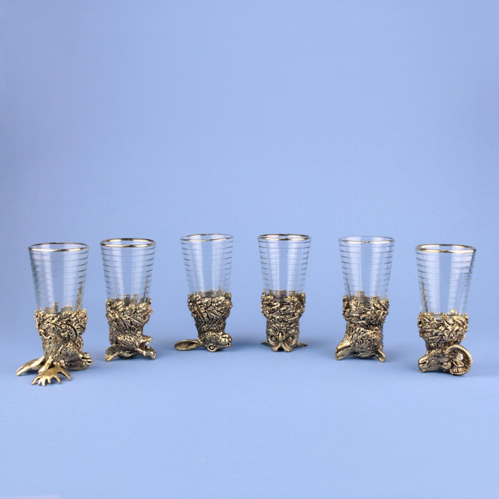 Стременные чарки. 6 разных животных