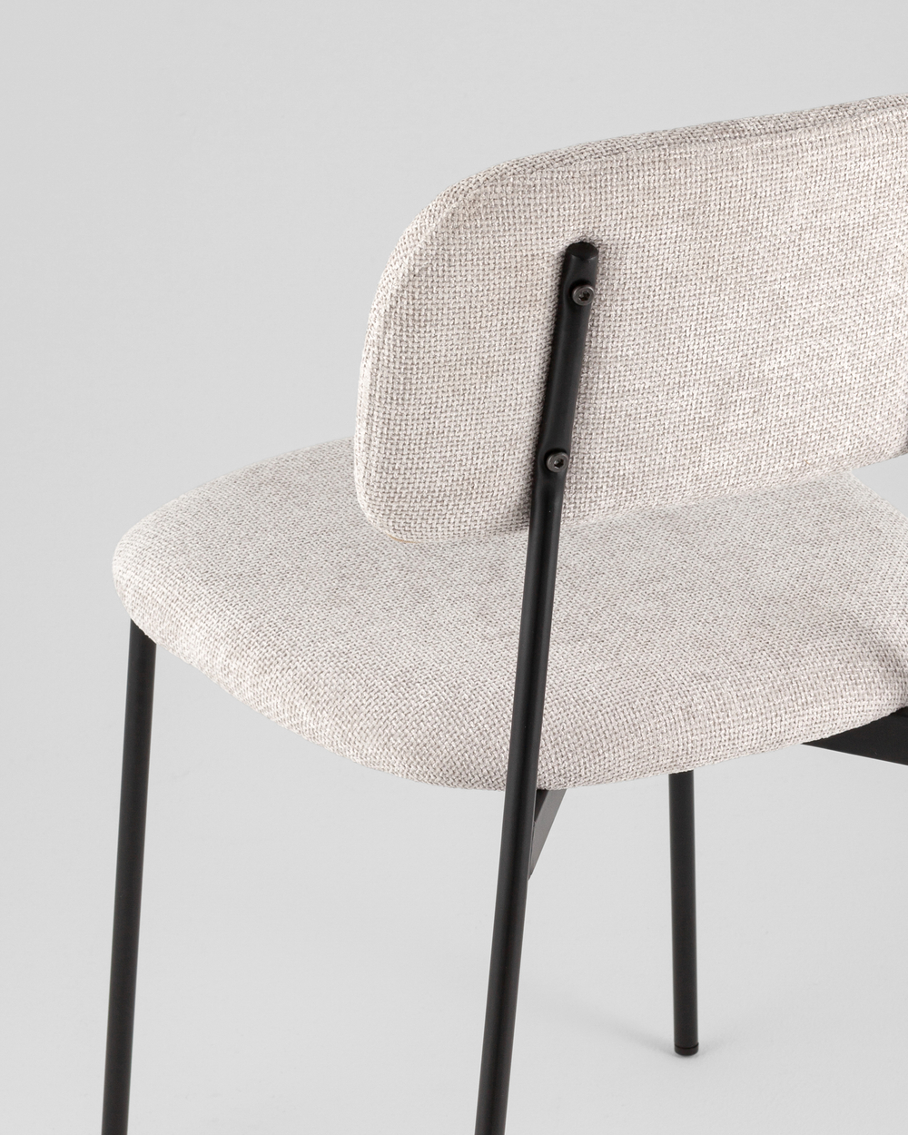 Стул Chao светло-серый черные ножки 2 шт.