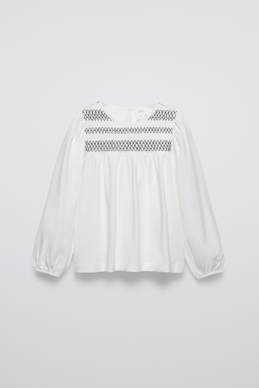 ZARA ТОП В РОМАНТИЧЕСКОМ СТИЛЕ С ЭЛАСТИЧНЫМИ КРОМКАМИ, БЕЛЫЙ