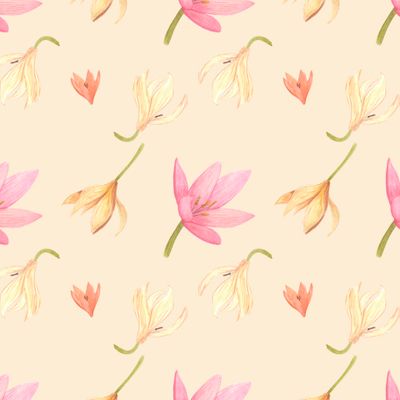 Лилии цветы на бежевом фоне