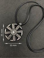 Славянская подвеска оберег Коловрат магический амулет из стали