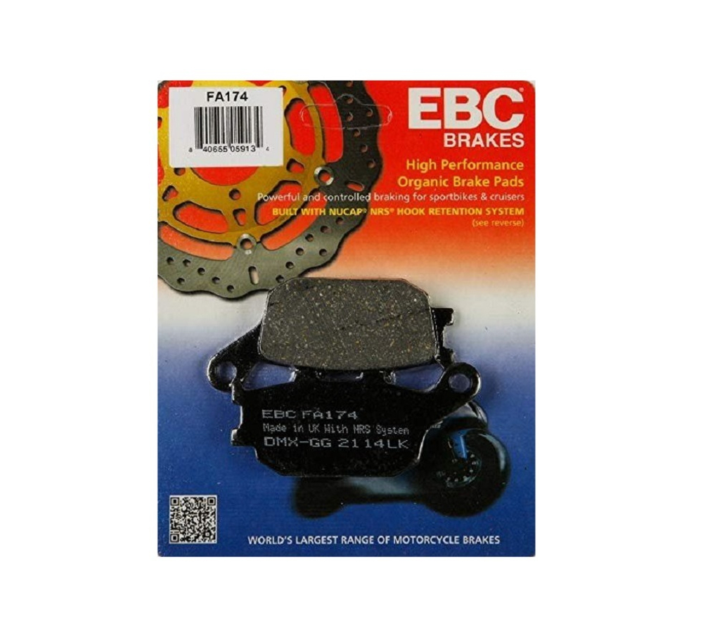 Тормозные колодки EBC FA174 Organic зад YAM/HON/KAW/SUZ