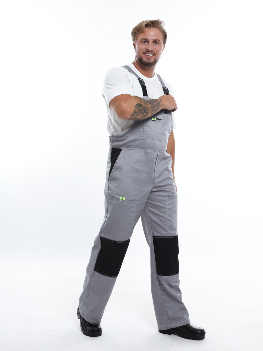 Костюм Nerss «Практик», куртка + полукомбинезон. Серый с черным