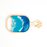 Доска разделочная из древесины сибирского кедра с эпоксидной смолой. RD64