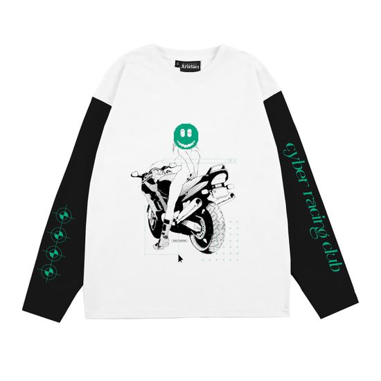 Лонгслив ARTEFACT Racing/Syber Белый/чёрный