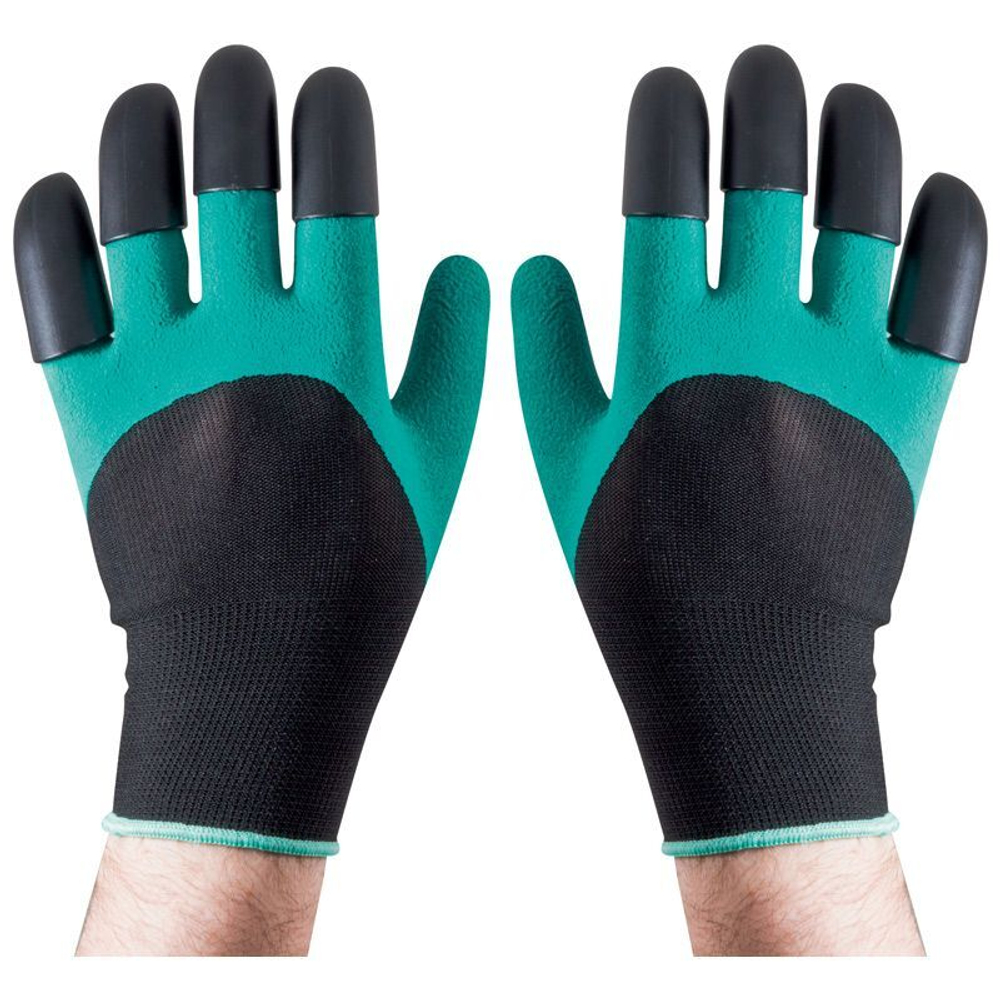 Перчатки садовые с пластиковыми когтями GG-8, размер 9 (L) 003657-SK