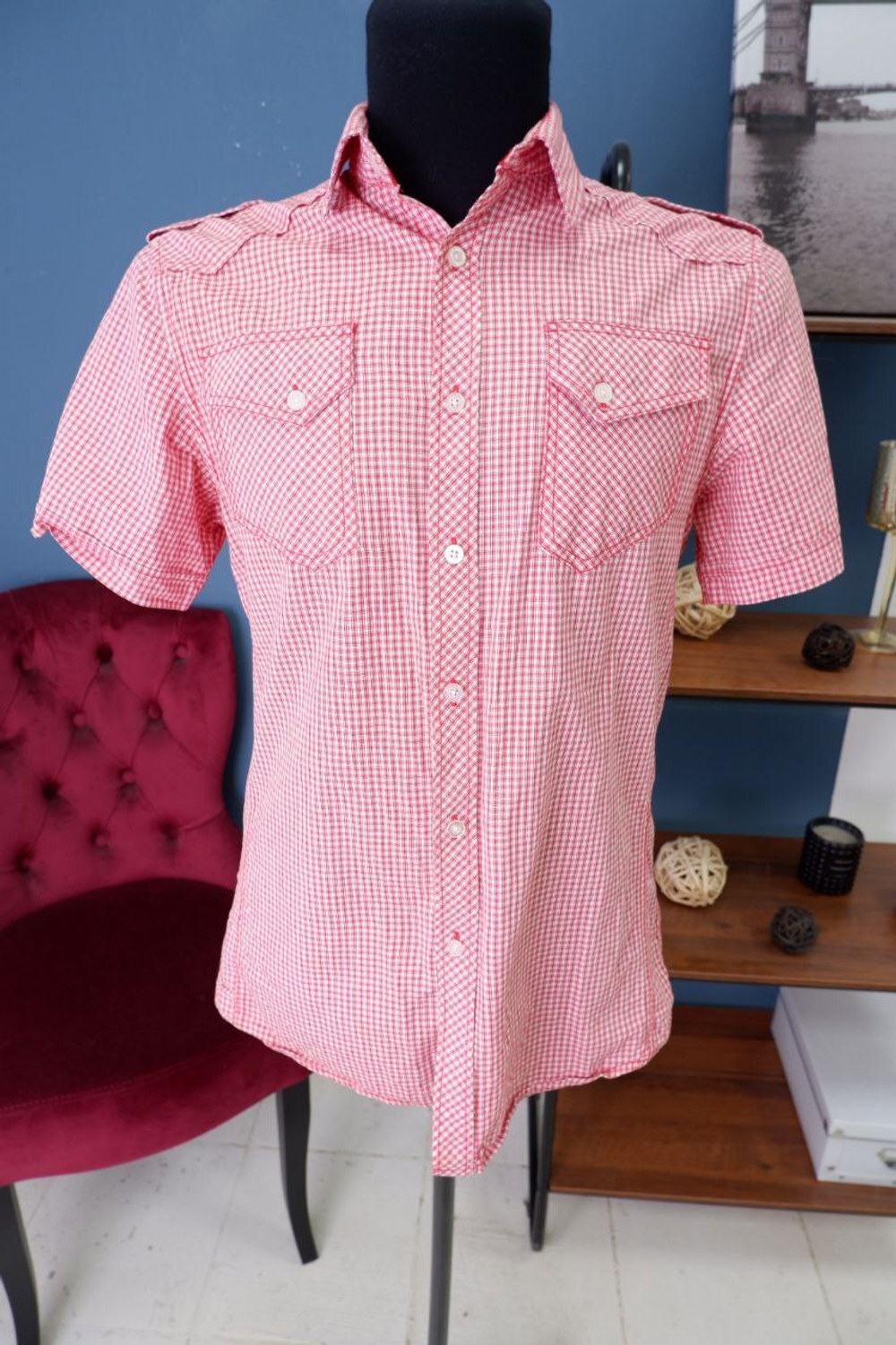 Рубашка F&F в клетку 44 размер