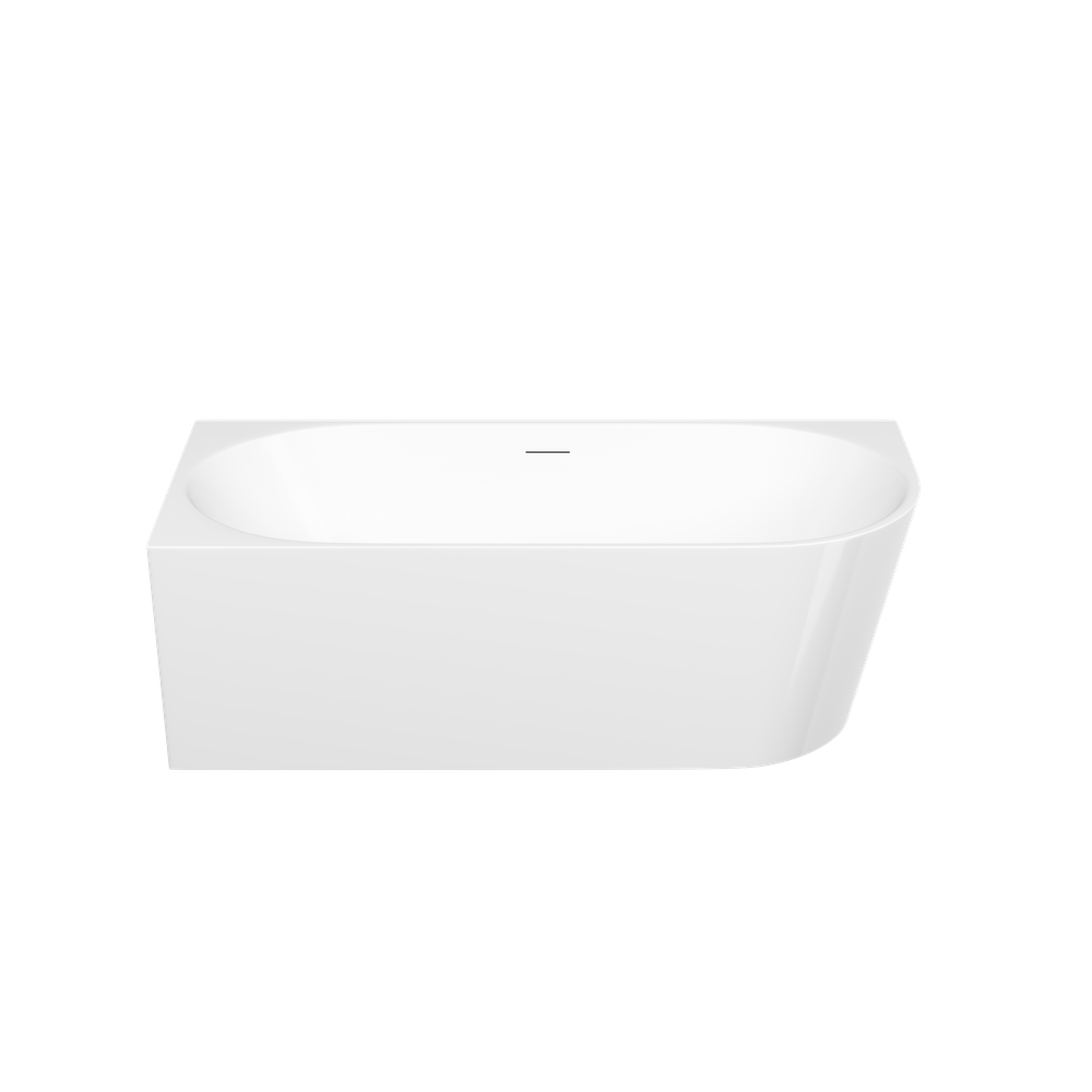 Акриловая ванна Sancos Edge 1700x800x580 мм, угловая, левая, с каркасом, со сливом-переливом, донным клапаном"сlick-сlack", цвет белый, арт. FB23L