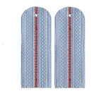 Погоны серо-голубые без канта 1 красный просвет Полиция (на пластике)