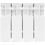 Радиатор биметаллический STOUT TITAN 200 - 4 секции (подключение боковое, цвет белый)