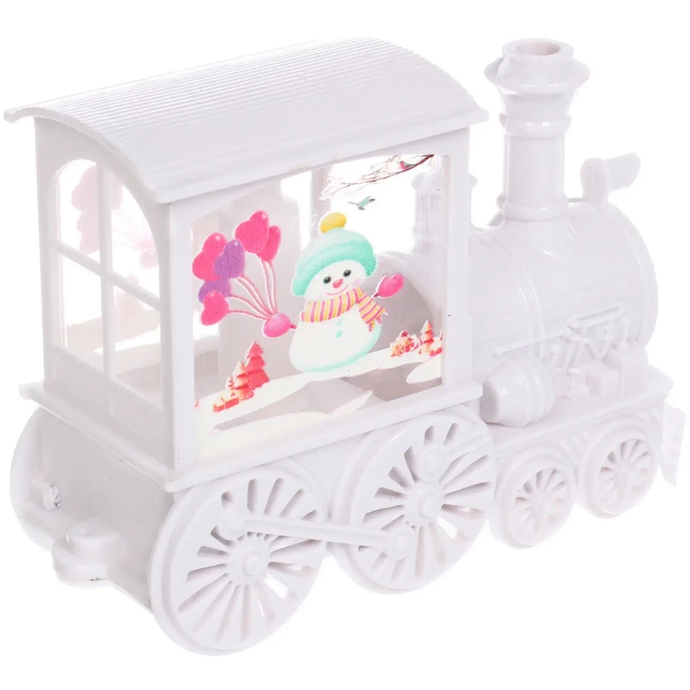 Сувенир с подсветкой «Волшебный паровозик» 8*5*14 см, Белый (работает от батареек LR44*3)