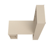 Письменный стол со шкафом Лайт 10.01 Сатин