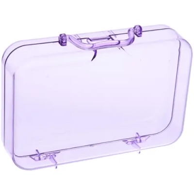 Шкатулка пластиковая «KiKi HAUS», чемоданчик, цвет сиреневый, 17.8*11.8*5см (в пакете)