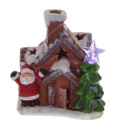 GAEM Фигурка декоративная "Домик" с подсветкой (2xLR44), L14 W7 H14,5 см, 2в.