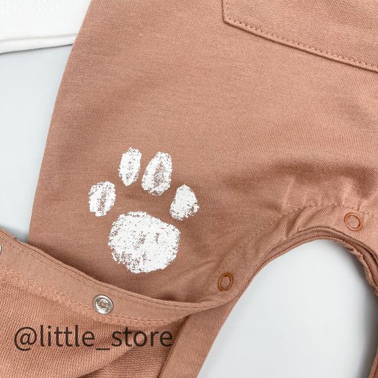 Комбинезон со свитшотом "Лапки" Шоколад