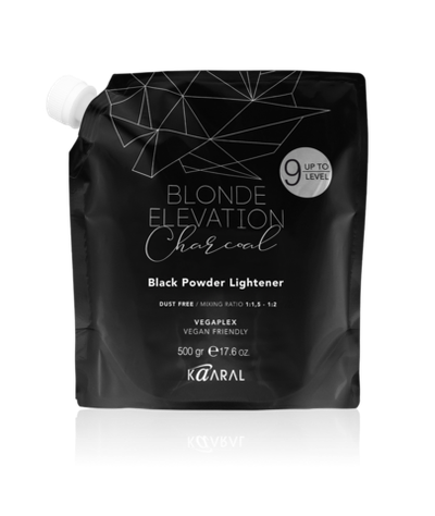 Пудра обесцвечивающая KAARAL Blonde Elevation Charcoal Black Powder Lightener серая - 500 г.