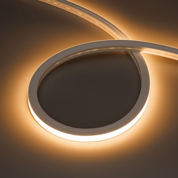 Светодиодная лента герметичная HORIZON-3D-А120-12x12mm 24V Warm3000 (12 W/m, IP67, 5m, wire x1) Arlight 062283