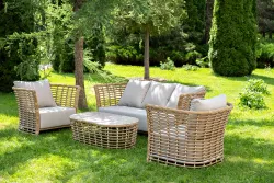 "Валенсия" лаунж-зона из искусственного ротанга, цвет соломенный