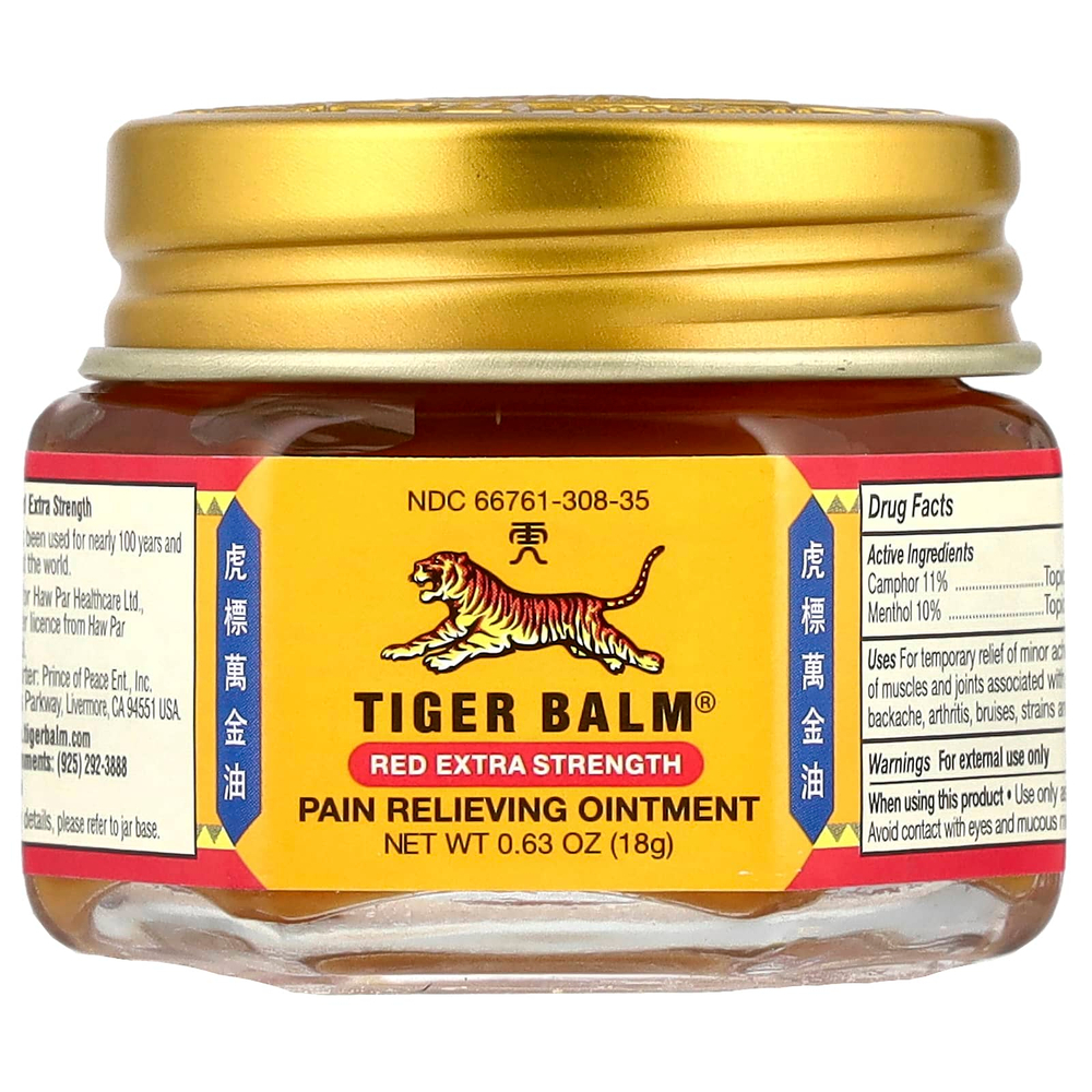 Tiger Balm, обезболивающая мазь, 18 г (0,63 унции)